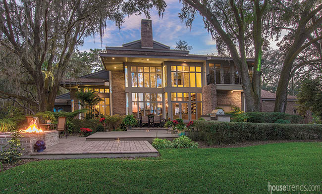 Rectangular windows define a home