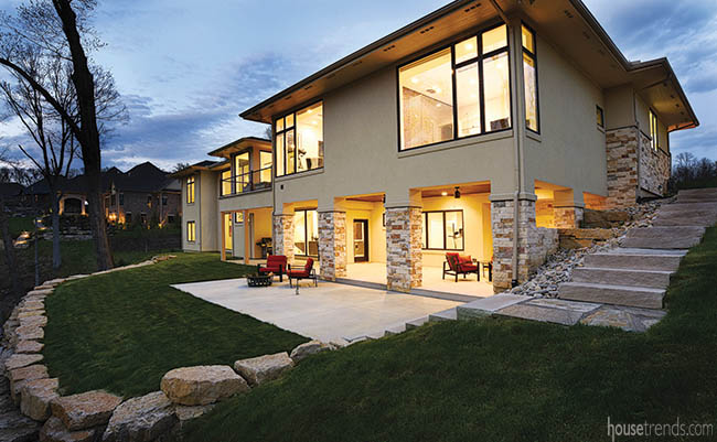 Back yard offers a variety of entertaining options