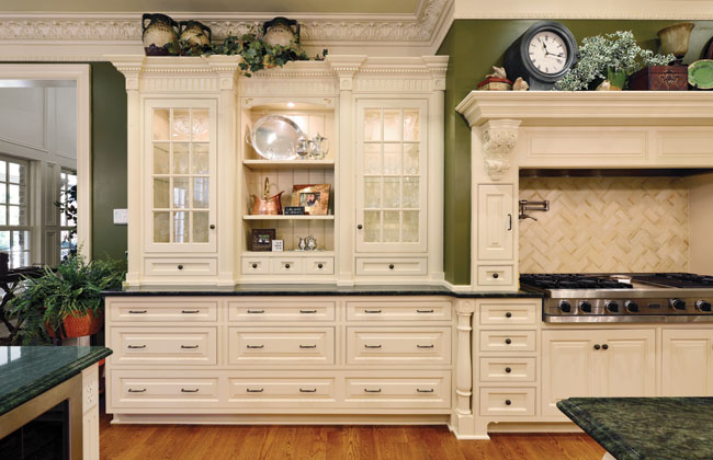 Kitchen cabinets harbor secret storage spaces