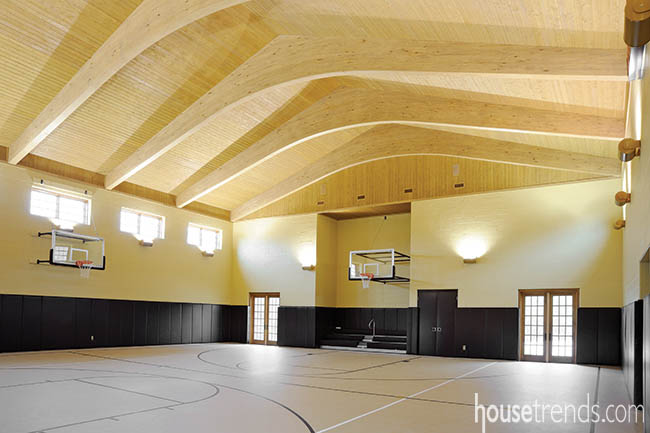 Basketball court keeps rainy days fun