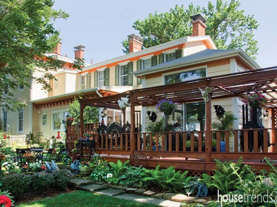 Patio table allows owners to dine with a view