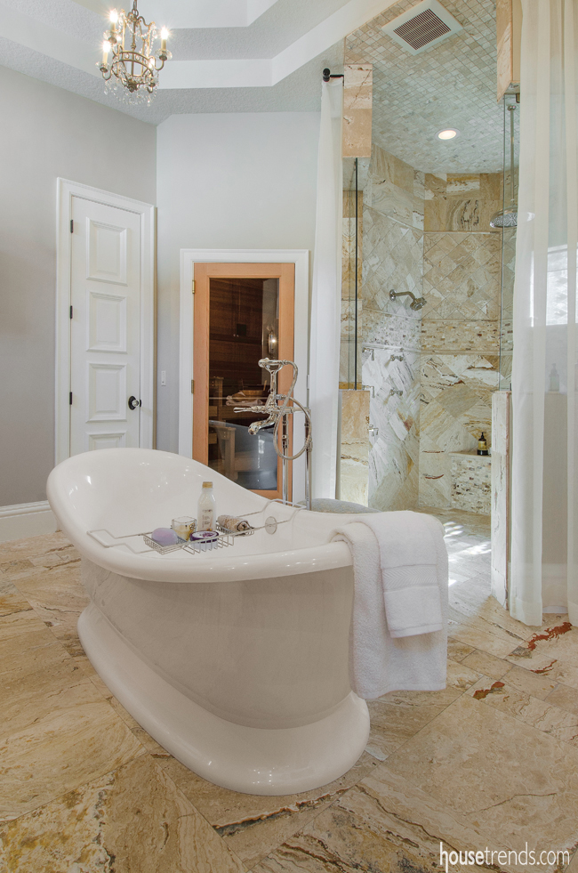 Soaking tub offers the ultimate relaxation