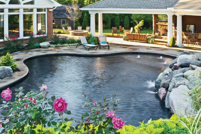 Swimming pool gets a variety of surroundings