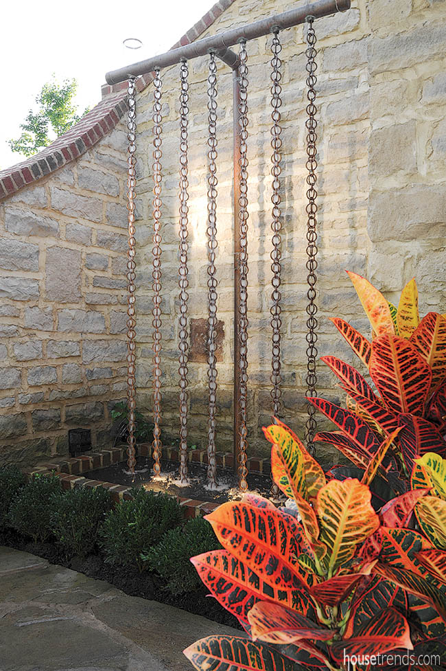 Copper yard art piques interest