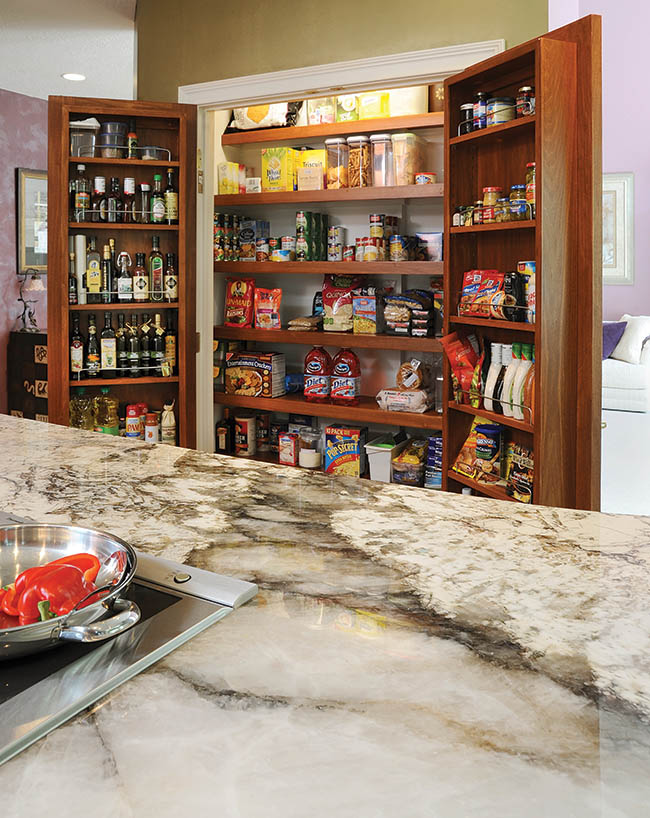 Kitchen pantry creates a storage solution