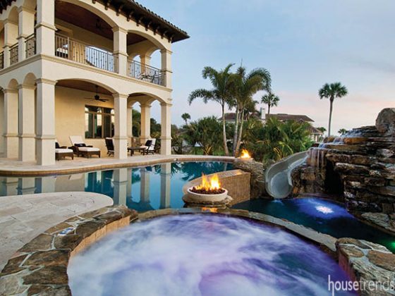 LED lights transform two swimming pools