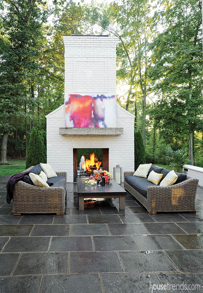 Outdoor fireplace comes with a history