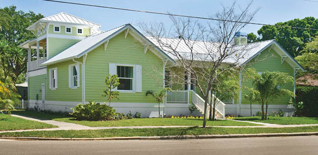 Home design adds brightness to the neighborhood