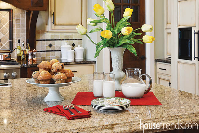 Kitchen island offers beauty and durability