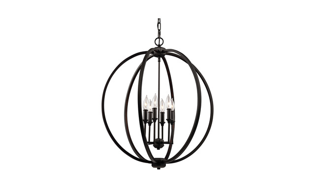 Pendant light with an optical illusion