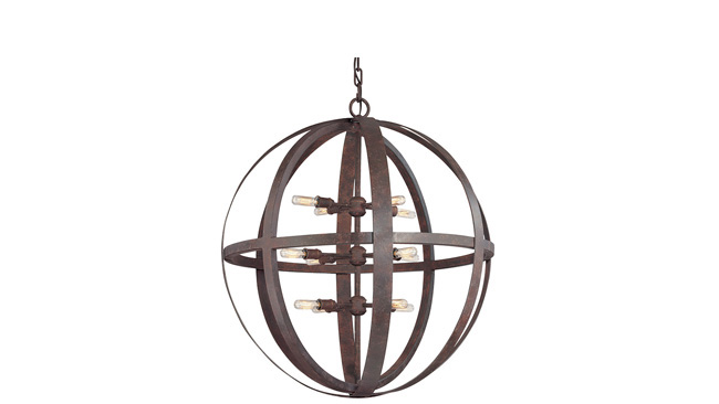Pendant light makes a statement with iron