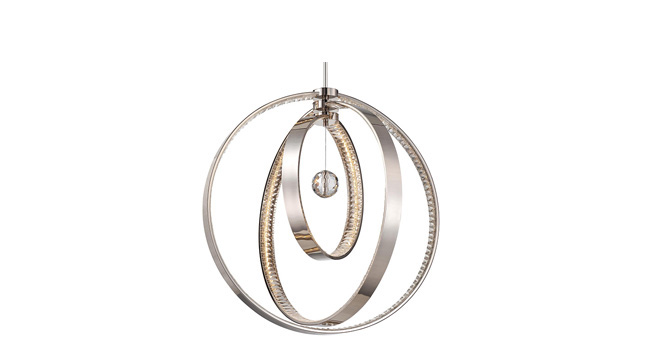 Chandelier offers a clean design