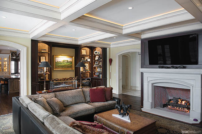 Fireplace creates a focal point