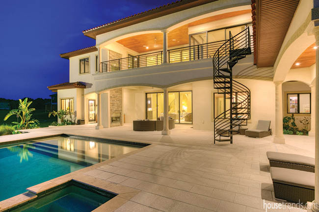 Spiral staircase creates a direct route