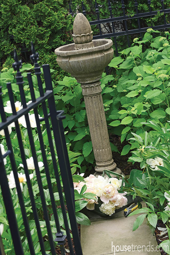 Fountain adds stability to a garden