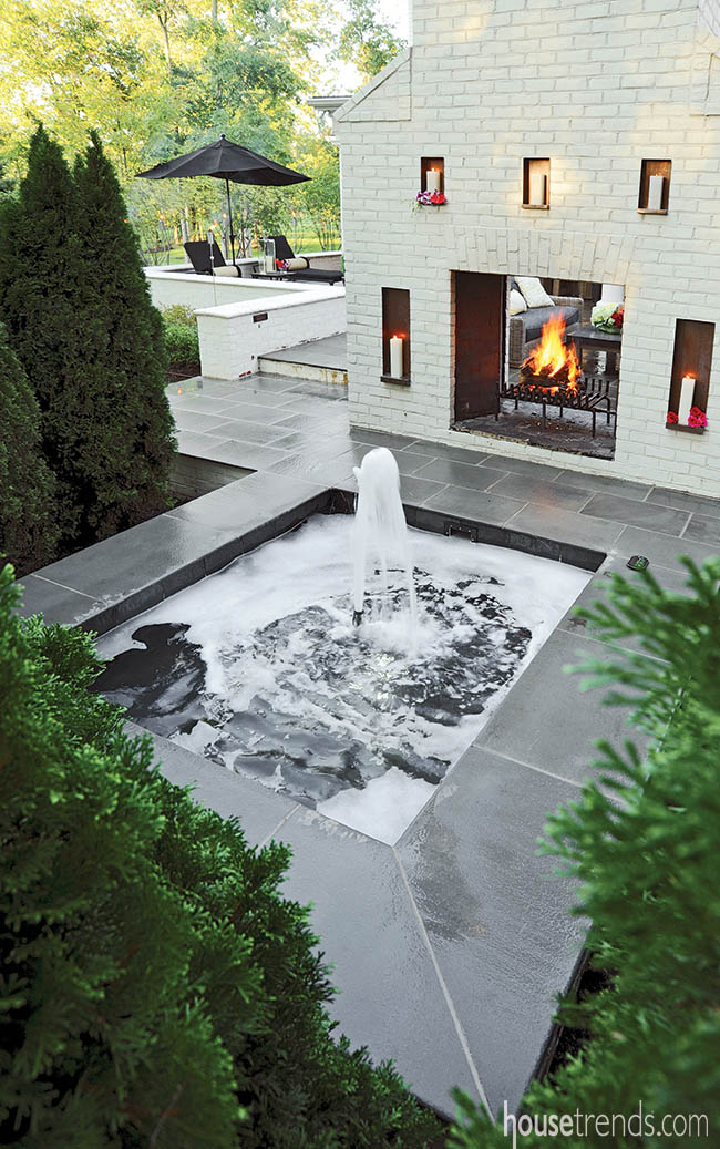 Water fountains add elegance