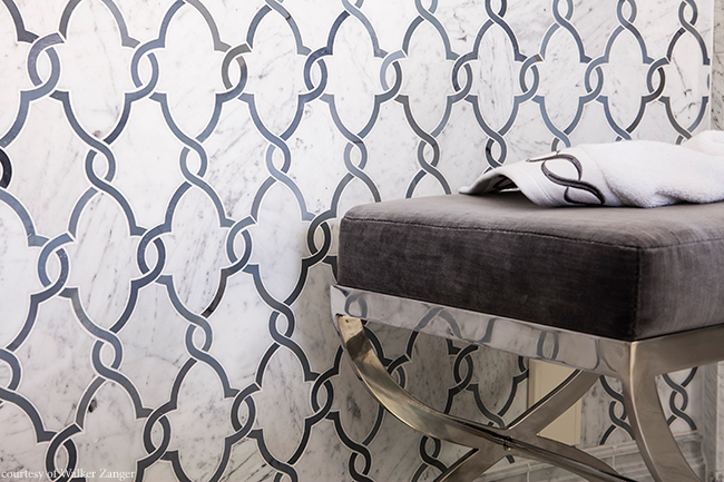 Classic tile pattern complements a bathroom design