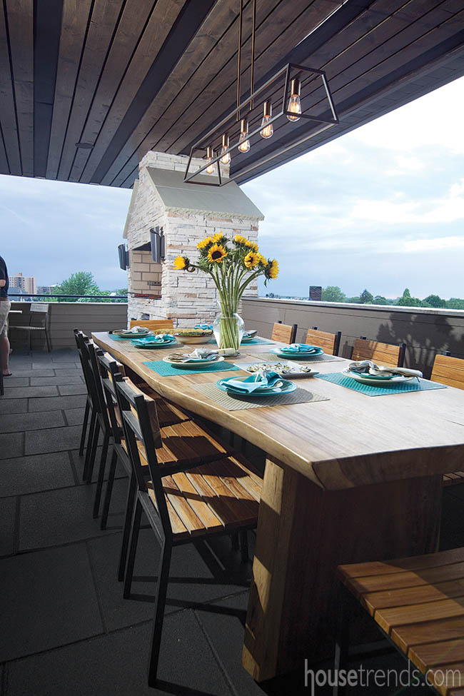 Live edge adds personality to a dining table