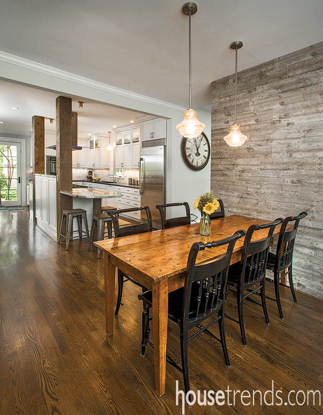 Antique table makes a splash in a kitchen design
