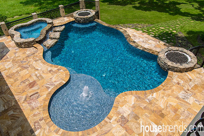 Swimming pool entertains family and friends