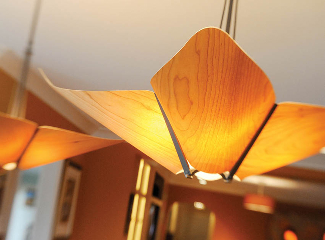 Lighting shows off a home's creative style