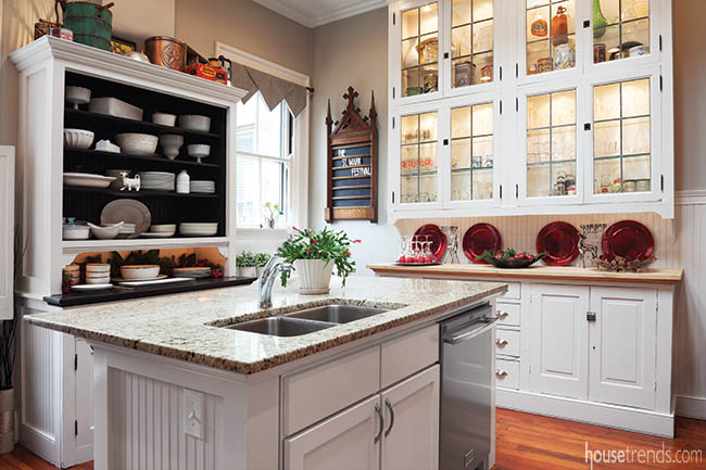 Renovated kitchen shows off a bit of history