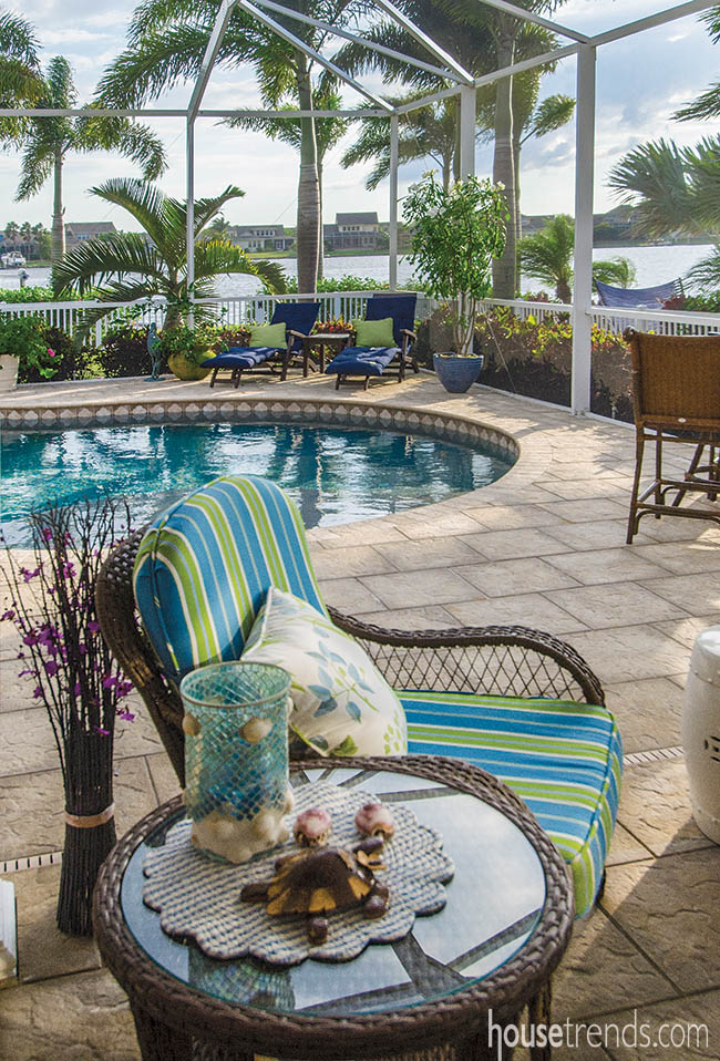 Outdoor furniture adds excitement to a space