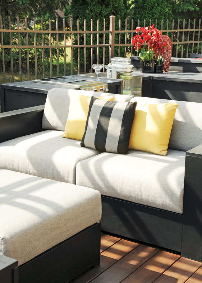 Throw pillows add pops of personality