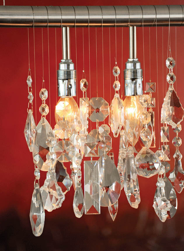 Kitchen lighting brings two styles together