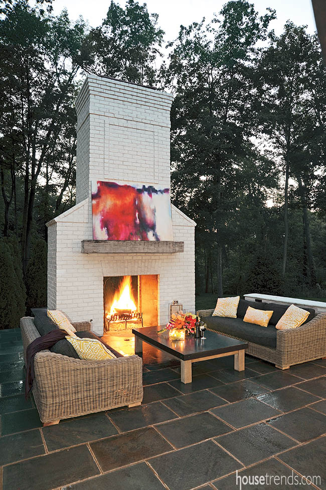 Outdoor furniture is practical and pretty