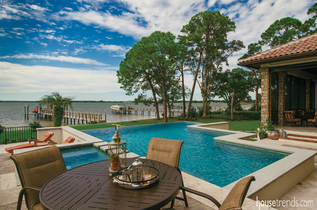Patio furniture with a view