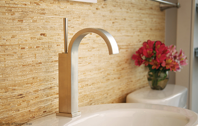 Finishes add variety to a bathroom faucet