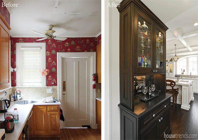 Butler's pantry adds storage space and convenience