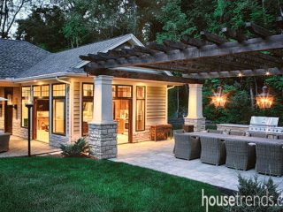 Paver patio serves as a natural gathering point