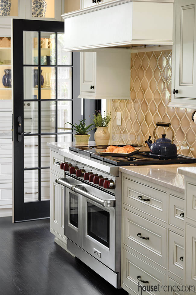 Backsplash adds elegance to a kitchen