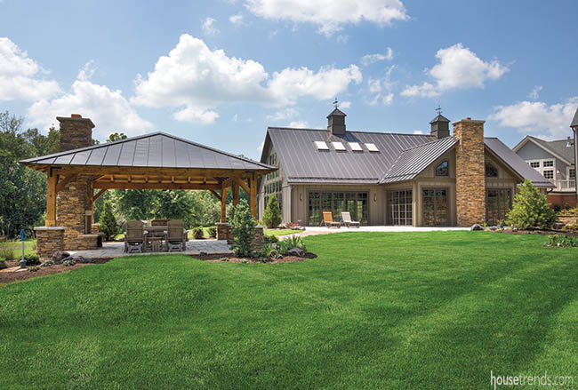 Outdoor living space has all the bells and whistles