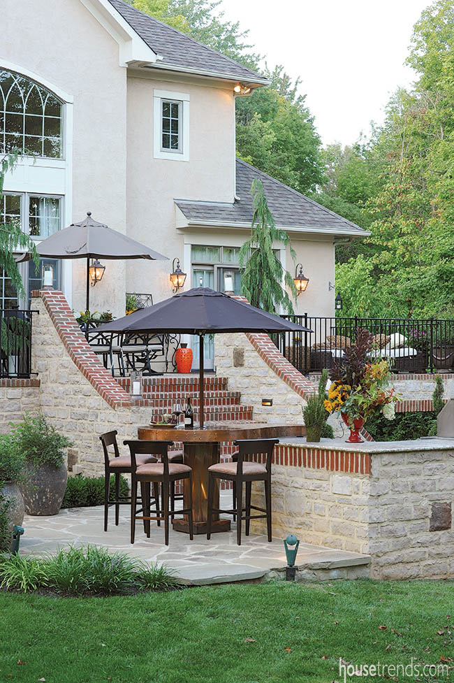 Backyard decks serve as entertaining areas