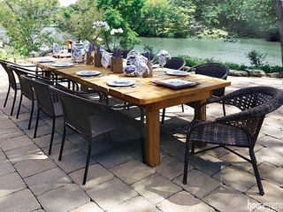 Pavers establish a sturdy patio design