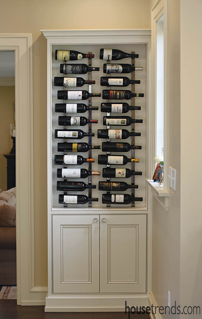 Small wine rack gets convenient location