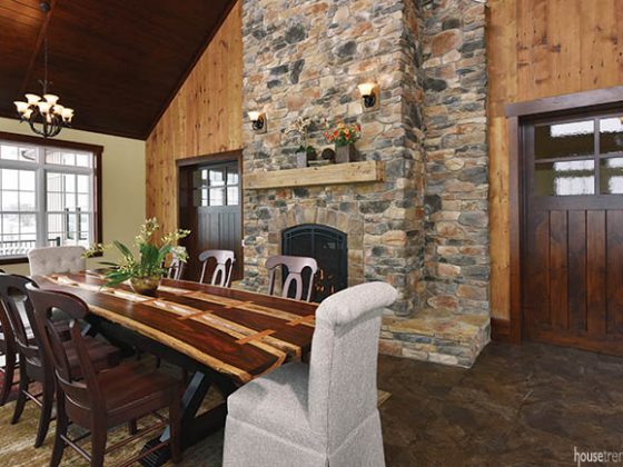 Dining room table shows off a unique design