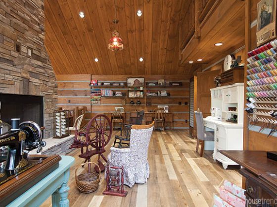 Second floor shows off antique sewing machines
