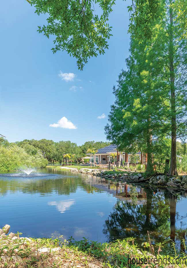 Lush landscape provides natural privacy