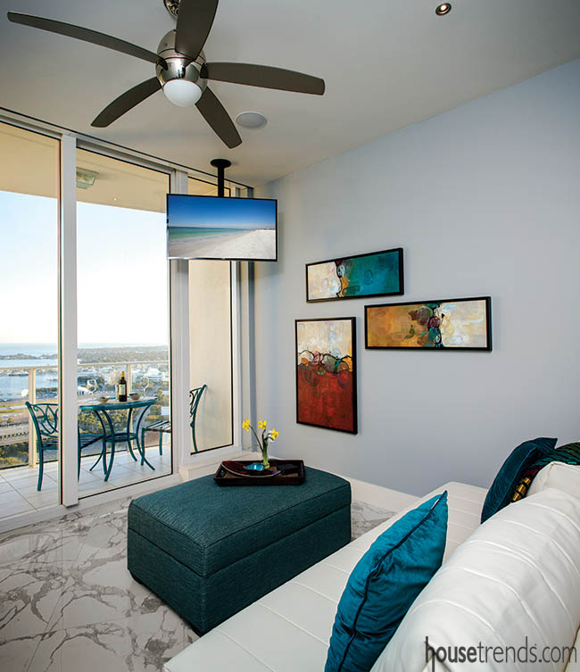 Guest bedroom comes with a view