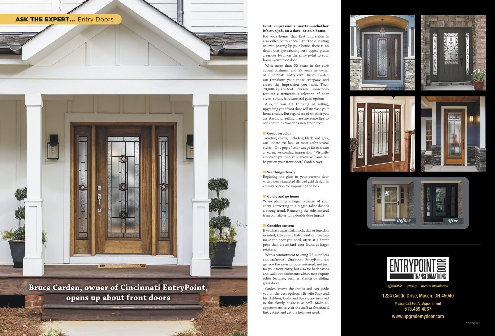 Cincinnati Entry Point will help you find and install the perfect door