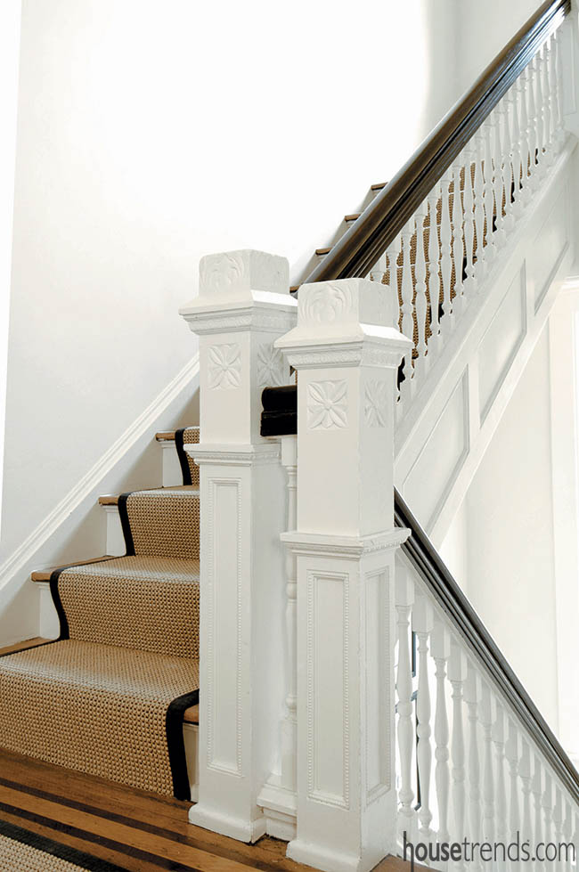 New staircase blends into an historic home