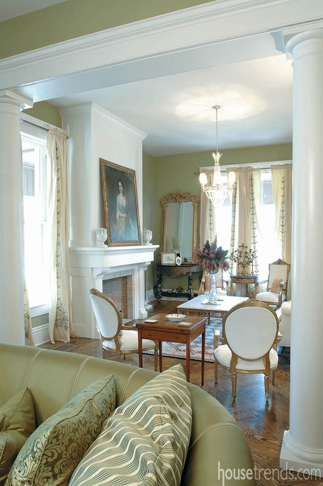 Flooring pattern blends into original design of home