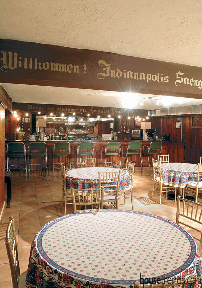 Basement bar with ties to an old social club