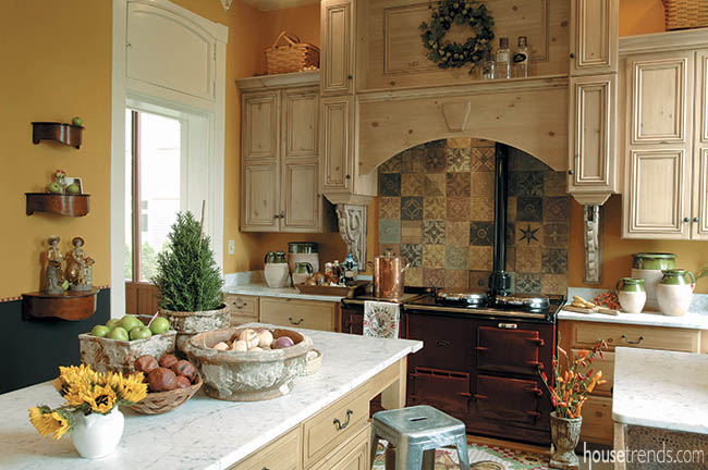 Kitchen colors brighten the mood