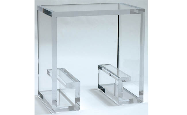 Acrylic side table shakes up furniture expectations
