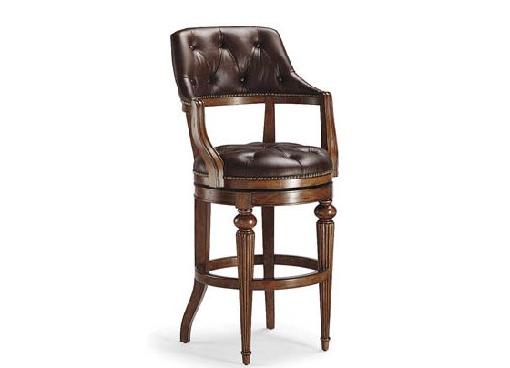 Bar stool features a classic design